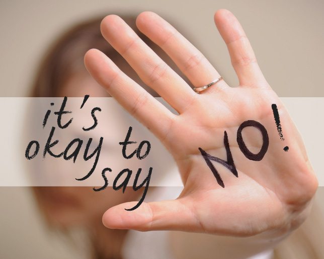 say no